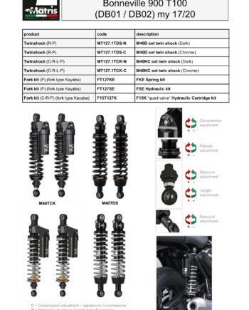 Bonneville 900 T100 17-20